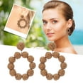 thumbnail image 1 of Handmade Rattan Pendant Drop Earrings for Women Bohemian Braided Straw Raffia Dangle Jewelry Summer Beach Style Accessories, 1 of 5