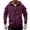 Wine, variant on GrmtClth Hoodie for Men Full Zip Drawstring Hooded Jacket Multi Zipper Pockets Oversized Cargo Long Sleeve Top Fall Winter Outdoor Sports Casual Outfit Dark Green L