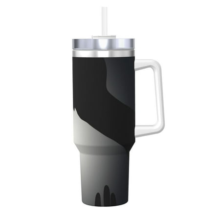 

Zeuib A Bloody Knife In His Hand Printed Insulated Stainless Steel Hot/Cold Coffee Cup 40oz Ice Bully With Handle Tumbler with Straw and Handle Insulated Water Bottle Travel Mug Cup