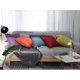 thumbnail image 5 of Funda de cojín de lino fino, juego de 2 fundas de almohada de tejido suave y cuadrado para sofá, decoración de color liso, 18 x 18 pulgadas, color azul, 5 of 5