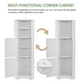 thumbnail image 4 of Tall Bathroom Storage Cabinet, 61Inch Bathroom Free Standing Tower Cabinet with Adjustable Shelves & Doors, Space Saving Floor Cabinet Organizer, Home Storage Furniture, White, 4 of 7