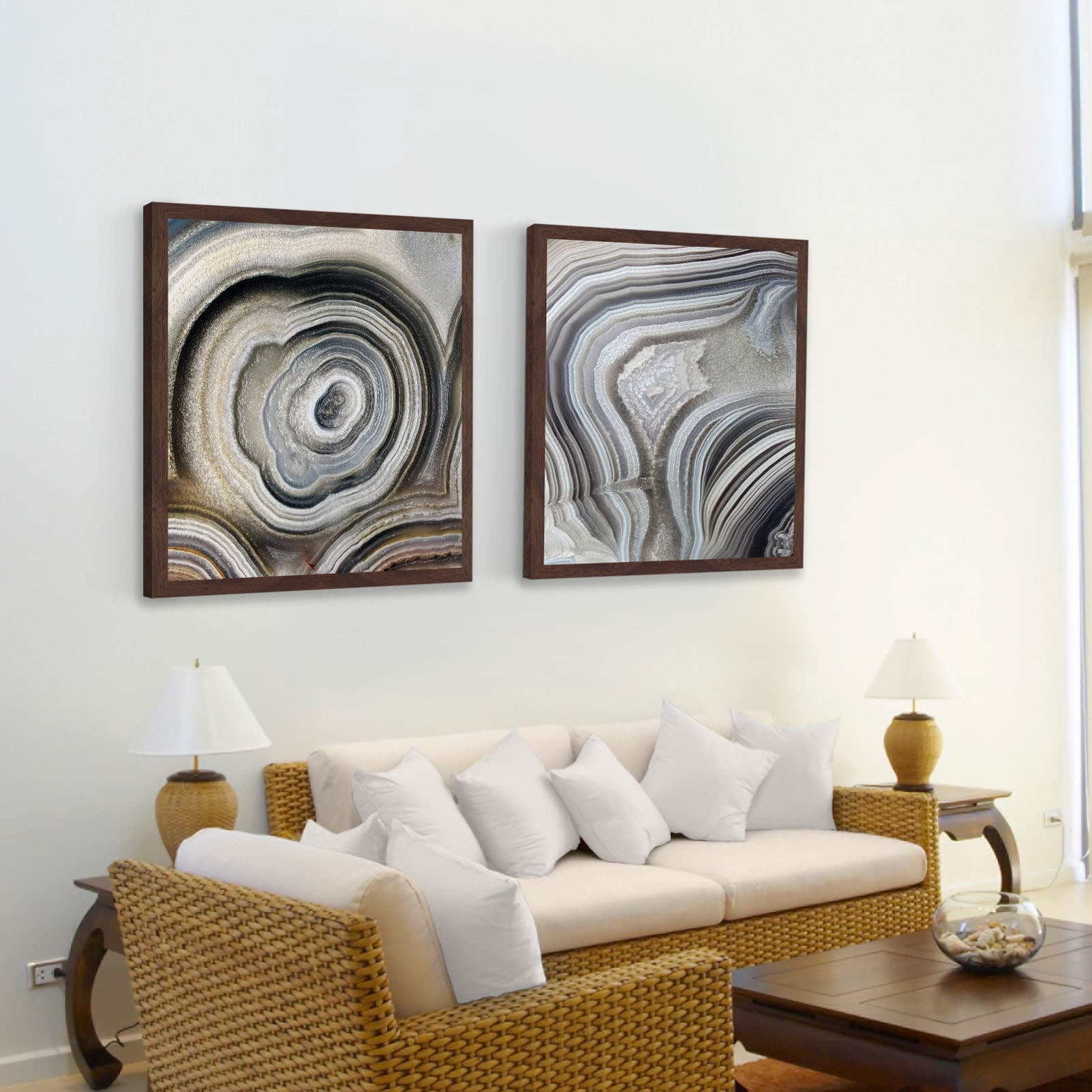 Marmont Hill Nature Swirls Diptych, Art Prints