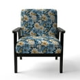 thumbnail image 4 of Designart "Sunny Farmstead Florals I" Yellow Floral Upholstered Accent Chair - Cottage Arm Chair For Living Room, 4 of 7