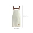 thumbnail image 3 of Apron for Men Women with Adjustable Straps and Large Pockets, Canvas Cotton Cooking Kitchen Chef Aprons Waterproof (White), 3 of 6