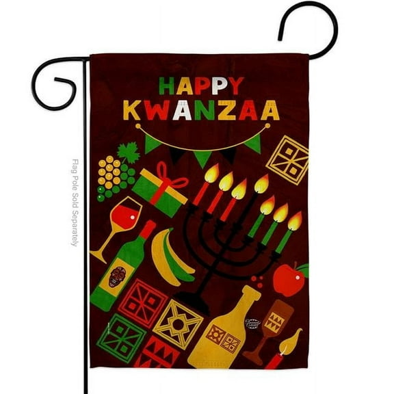 Ornament Collection G192723-BO 13 x 18.5 in. Kwanzaa Mazao Black History Double-Sided Decorative Vertical Garden Flags - House Decoration Banner Yard Gift