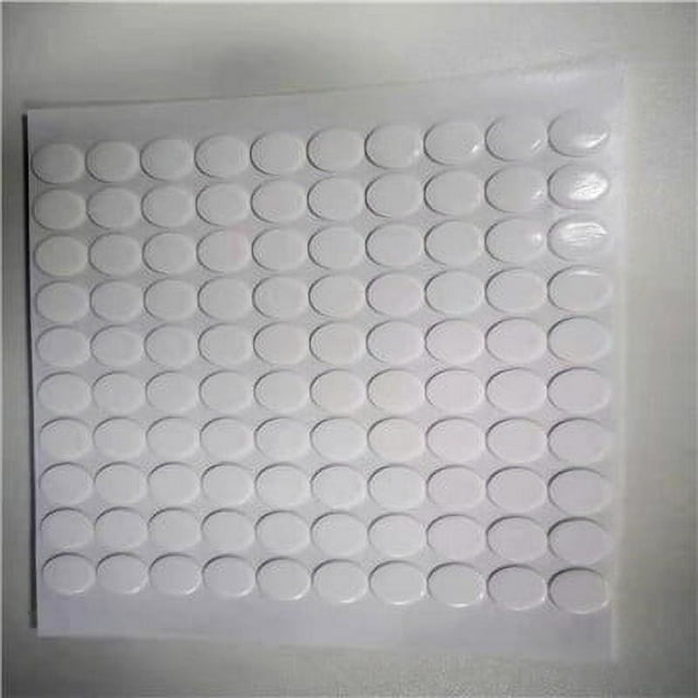 Adhesivo acrílico de doble cara redondo transparente de 1 mm, papel blanco, pasta adhesiva de doble cara, sin costuras, extraíble, pegamento de puntos para bodas