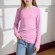 thumbnail image 4 of Camisas lisas de manga larga para niñas, lindas blusas casuales elegantes con cuello redondo, ropa, camisas de cuello redondo, top de poliéster para niñas, 4 of 8
