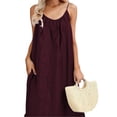 thumbnail image 5 of Plus Size Dress for Women Nightgowns Cotton Linen Fall Cute Slip Dress Sleeveless Flowy Swing Pajama Dress Sleepwear,S-3XL, 5 of 5