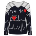 thumbnail image 4 of ICHUANYI Liquidación Blusa de manga larga sin tirantes con cuello en V y hombros descubiertos para mujer ICHUANYI WER202308244778, 4 of 5