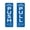 Blue, variant on Signs ByLITA Vertical Push and Pull Door Signs (Roof-Real Estate) Door Sign (Blue) - Large