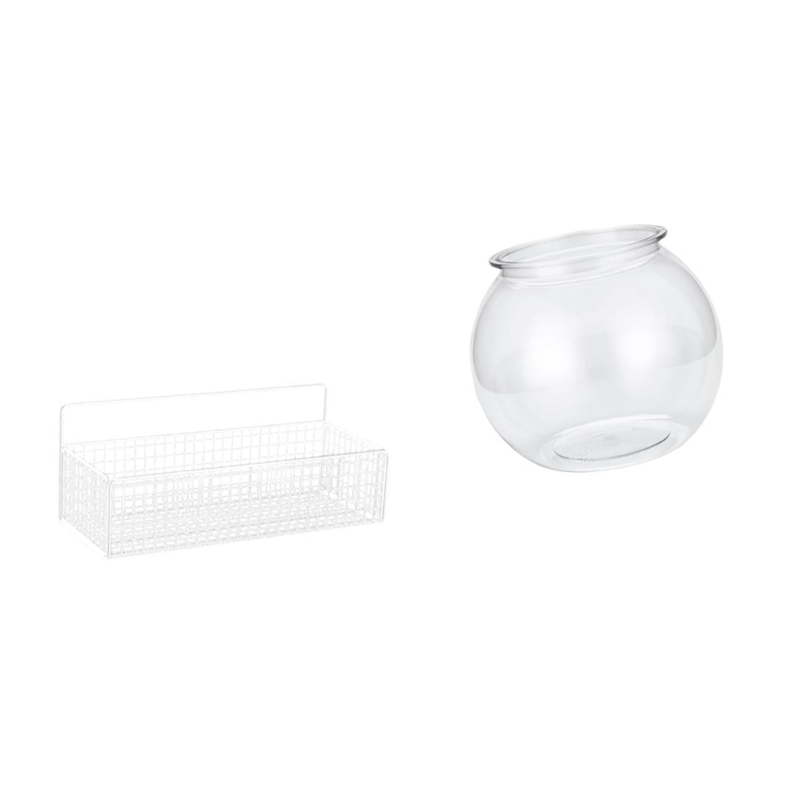 CarpNettore Crystal Clear Miniature Aquarium Bowl for Bedroom Desktop Living Room Home Decor DIY Fish Tank Vase Ornament Household Table Display