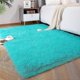 thumbnail image 1 of Soft Fluffy Area Rugs for Bedroom Kids Room Plush Shaggy Nursery Rug Furry Throw Carpets-(Sky blue 40*60cm), 1 of 4