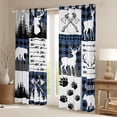 thumbnail image 2 of Feelyou Rustic Black Out Curtains, Deer Bear Wildlife Curtains Pack of 2 (42x63 Each), 2 of 6