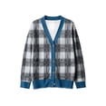 thumbnail image 2 of Bixock Jeans Cardigan for Womens Open Front Long Sleeve with Pockets Printed Loose Casual Outerwear Fall Winter Coats Daily Wear, 2 of 5