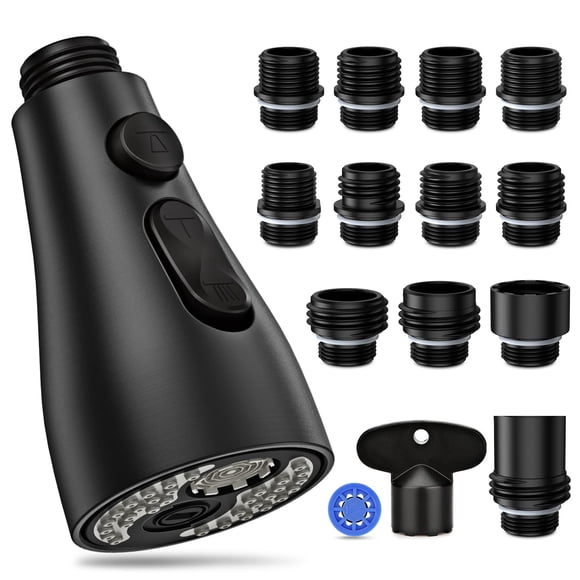 Reemplazo Del Cabezal Del Grifo De La Cocina Cabezal Del Grifo Del Fregadero De La Cocina G 1/2 Reemplazo Del Rociador Del Fregadero De La Cocina 3 Modos Con 12 Adaptadores Diferentes Compatible Con G