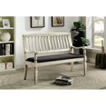 thumbnail image 2 of Furniture of America Cassie Transitional Wood Loveseat Bench in Antique White, 2 of 5