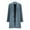 Sky Blue, variant on Breezora Women's Notched Lapel Wool Blend Overcoat Long Sleeve Button Down Work Coat Winter Warm Trench L Size Black