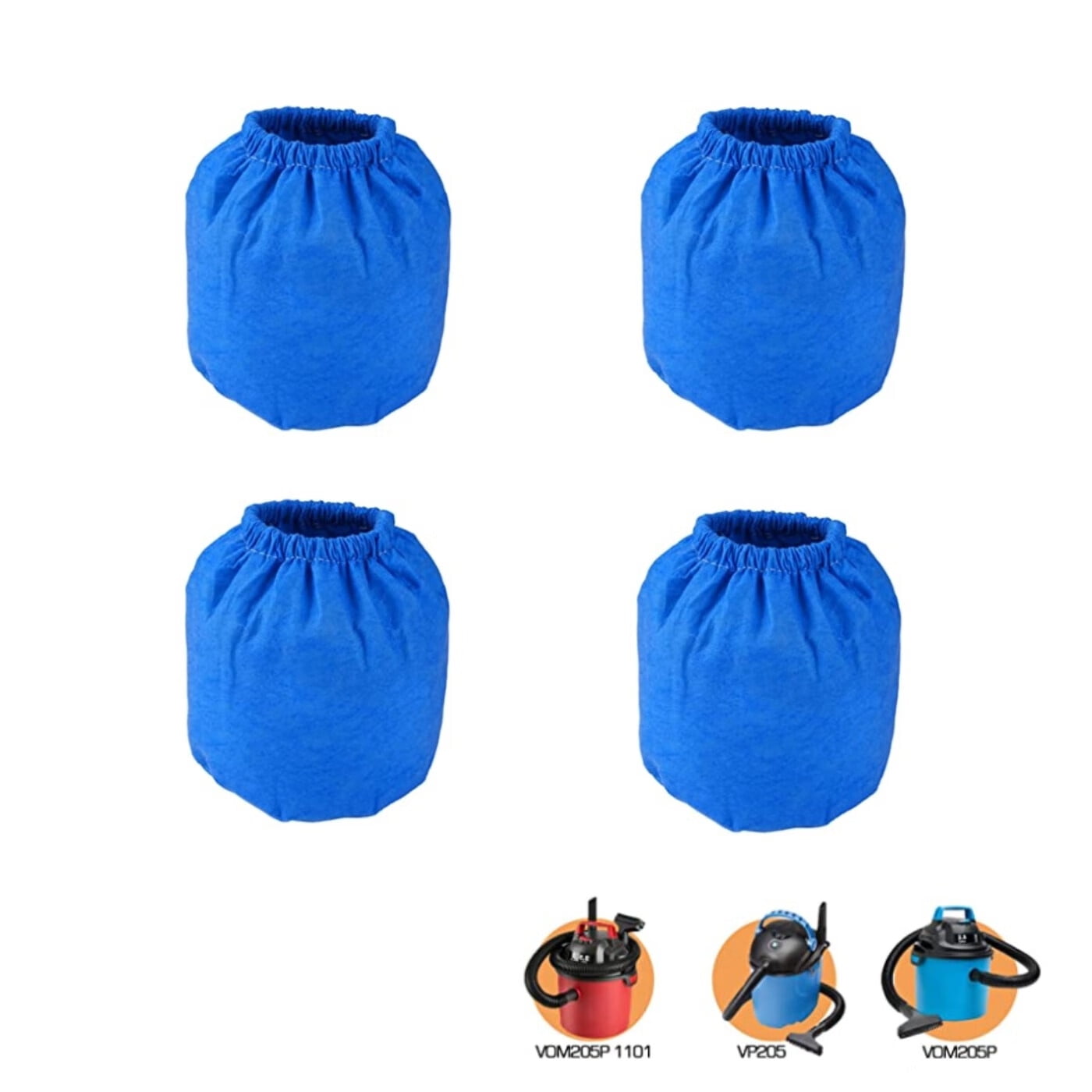 4 Packs VRC2 Cloth Filter Bag 1.5 to 3.2 Gallon for Armor All AA155