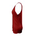 thumbnail image 7 of Breezora Women Sparkle V Neck Sequin Tank Top Glitter Sleeveless Club Festival Layer Loose Fit Vest XL Size Red, 7 of 7