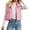 Pink, variant on Womens Cropped Puffer Vest Lightweight White Overcoat Sleeveless Zip up Jackets Slim for Women Winter