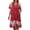 Wine Red Floral, variant on Ekouaer Robe for Women Short Zipper Floral Print Bathrobe Short Sleeve Pleated Neckline Robes Zip Up Comfy Night Gowns Soft Loungewear