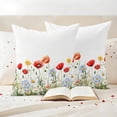 thumbnail image 3 of Rustic Flower Pillow Covers 2 Pack Blossom Plant Botanical Wildflower Nature Pillowcase Waterproof Outdoor Throw Pillow Cover for Patio Garden Square Cushion 26”x26”, 3 of 9