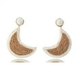 thumbnail image 5 of Minnieouse 1 par de aretes colgantes en forma de luna vintage, joyería colgante, café blanco Café con leche 2piezas Minnieouse CBP270651, 5 of 5
