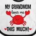 thumbnail image 4 of Inktastic Grandmom Loves Me Grandchild Boys or Girls Baby Bib, 4 of 4