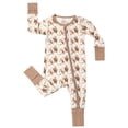 thumbnail image 4 of ATAIKU 3-24M Newborn Baby Zipper Footless Pajamas Bamboo Long Sleeve Footed Sleepers Sleep 'N Play for Infant Toddler Boys - Owl, 4 of 11
