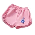 thumbnail image 3 of Angala Toddler Girls Shorts 4Th Of July Print Shorts Elastic Waist Summer Lightweight Comfort Outdoor Play Dailywear Baby Girls Shorts Size 12-24 Months Pink, 3 of 3