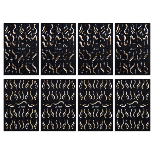 tiras de hilo con purpurina francesa, serpentinas de aire de hadas, pegatinas adhesivas para la parte posterior de las uñas, diseño artístico decorativo, suministros para arte de uñas