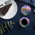 thumbnail image 6 of FMSHPON Lavender Set of 4 Round Coaster for Drinks, Absorbent Ceramic Stone Coasters Cup Mat with Cork Base for Home Kitchen Room Coffee Table Bar Decor, 6 of 6