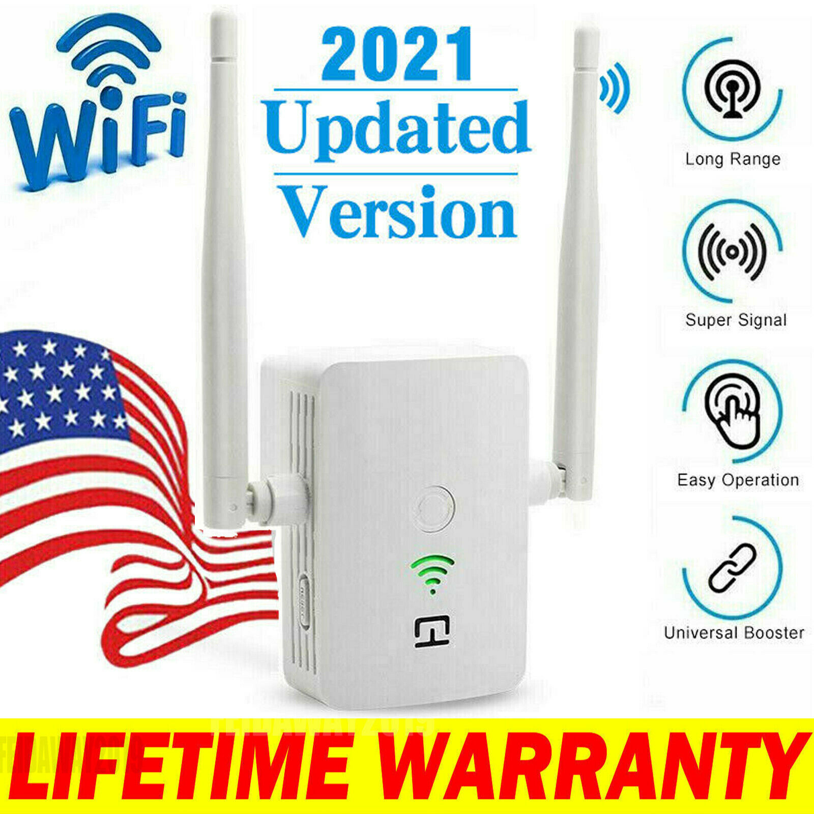 Bowoshen WiFi Repeater Wireless Booster Range Extender Booster Amplifer 1200Mbps 360