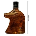 thumbnail image 6 of Crocodile Head Glass Wine Decanter Liquor Bottle for Whiskey Vodka Beer Handmade Artistic Glass Beverage Container Home Bar Decor, 6 of 8