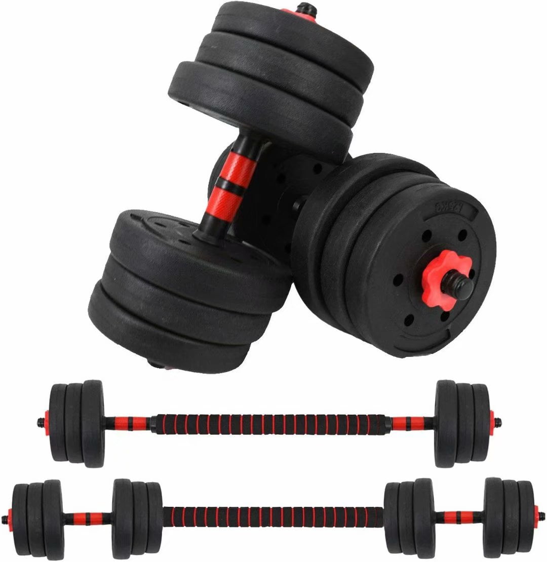 66Lbs Dumbbells Set, Adjustable Weights Solid Steel Dumbbells Pair for