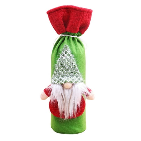 

DiMaddie Christmas Gnome Bottle Cover Swedish Tomte Bags