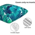 thumbnail image 4 of Tropical Leaves Blue Throw Pillow Cover 18x18 in Sets of 2 Green Palm Leaf Pillow Case Farmhouse Modern Decor for Couch Sofa Living Room Cushion Indoor Outdoor Home Decoration, 4 of 5