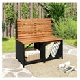 thumbnail image 3 of 2-in-1 Outdoor Convertible , Transforming Interchangeable Picnic Table Garden Loveseat with Metal Frame, PE Rattan Wood Foldable Table and Chairs Set for Porch, Backyard & Deck, 3 of 9