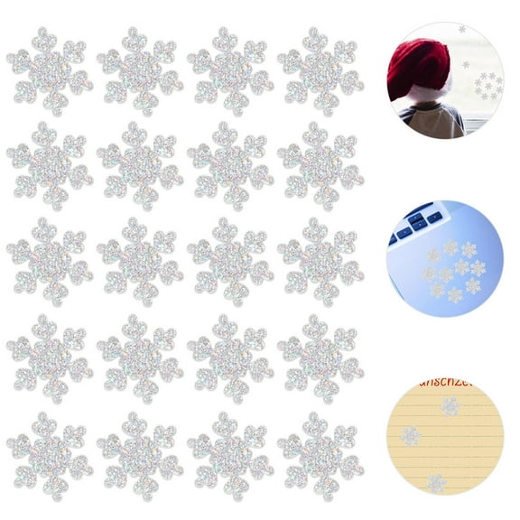 Worgeous 50Pcs White Snowflakes Ornaments Resin Scrapbooking Embellishment Kids