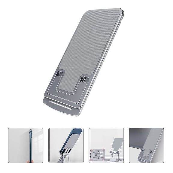 LOLIPPYY 1Pc Durable Metal Tablet Stand Folding Phone Holder for Home Travel Office
