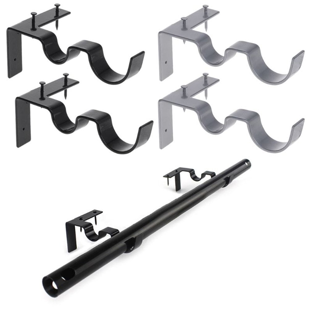 Practical Curtain Rod Brackets Sturdy Curtain Pole Holder For Home