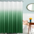 thumbnail image 2 of Dark Green Ombre Shower Curtains for Bathroom, Textured Fabric Bath Shower Curtain Polyester Waterproof Shower Curtain Liner with 12 Hooks,Machine Washable (72 x 72 inch, Blackish Green), 2 of 6