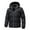 #Black, variant on DPTALR Men's Solid Color Waterproof and Warm Hooded Long Sleeve Zipper Cardigan Jacket,White,Big and Tall Men L