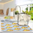 thumbnail image 2 of Pizza Blue Lines Dish Drying Mat for Kitchen Counter 18 x 24 in Rack Mat, Microfiber Dry Dishes Mats Drainer Mat Dish Drying Pad Countertops Mat, 2 of 6