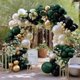 thumbnail image 1 of Kit de arco de globos feilebalon doble relleno verde y dorado, 1 of 8
