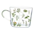 thumbnail image 1 of destyer Large Clear Printed Glass Cup Large Capacity for Tea Oats Hot Beverage 500ml, 1 of 9