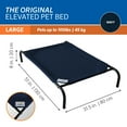 thumbnail image 7 of The Original Coolaroo Elevated Pet Dog Bed, Indoor & Outdoor Use, Durable, Cooling, Navy Blue, Large, 51" L x 31.50" W x 8" H, 7 of 7