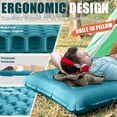 thumbnail image 2 of GDREAMT Colchoneta inflable para acampar con almohada, colchoneta para dormir extra gruesa de 4 pulgadas con bomba incorporada, colchón de aire compacto y ultraligero para mochileros, senderismo, tien, 2 of 5