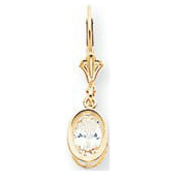 14K Yellow Gold Earring Drop & Dangle Only Women'S 27 mm 7