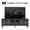 68.9" Black B, variant on Hemvt 66.9" Farmhouse TV Stand for TVs Up to 75" with Sliding Doors, Wood Entertainment Center with Adjustable Shelves, Fluted Media Console Table for Living Room, Brown